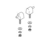 KOHLER K-1035010 Check Hinge Toilet Seat Hinge Pack