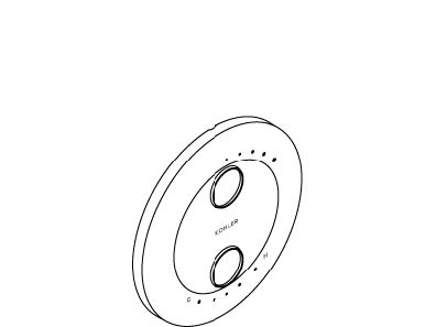 KOHLER K-1036313 Escutcheon, Stacked