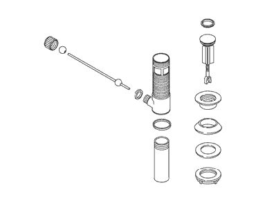 KOHLER K-1040720 Premier Drain With Overflow, Exposed