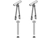KOHLER K-1041816 HOLLOW WALL HARDWARE KIT