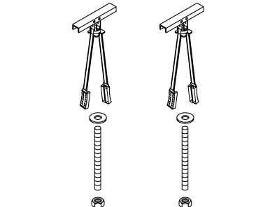 KOHLER K-1041816 HOLLOW WALL HARDWARE KIT