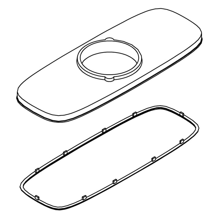 KOHLER K-1430548 Kit, Three Hole Escutcheon