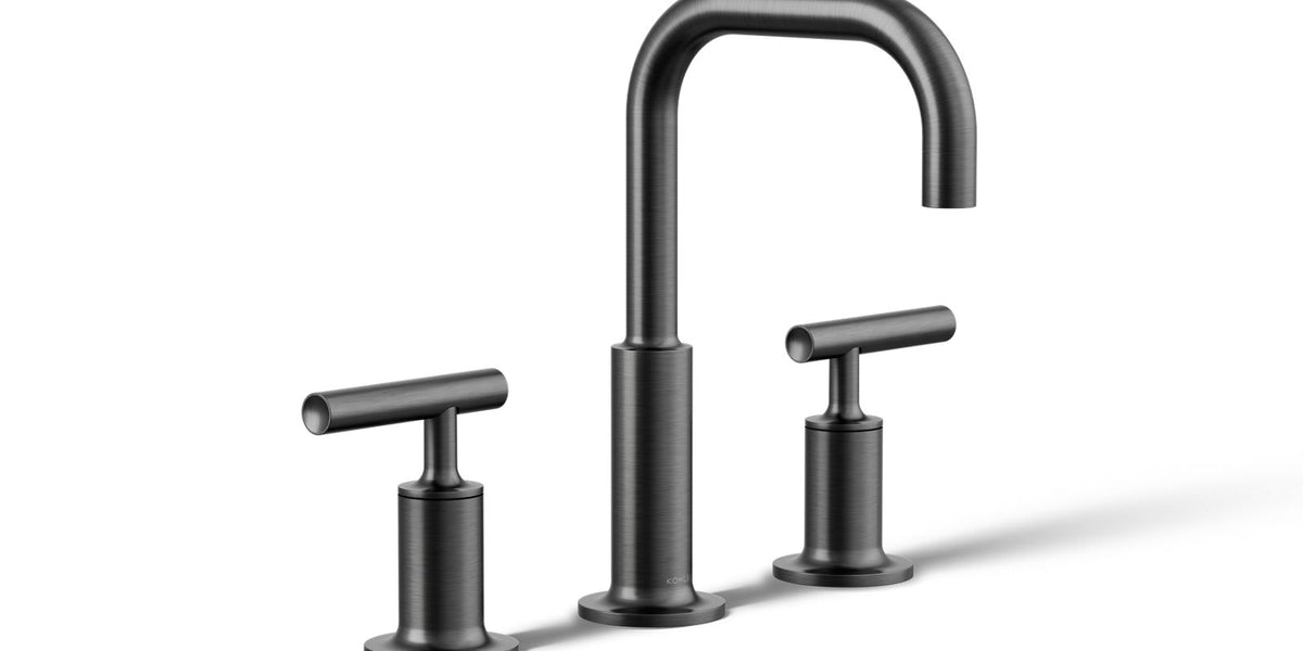 KOHLER Purist Widespread bathroom sink faucet with Lever handles