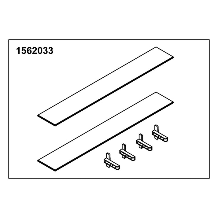 KOHLER K-1562033 Glass Shelf 25" Opp (2 Shelf 4 Holders)