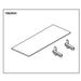 KOHLER K-1562043 Glass Shelf 15" Good (1 Shelf 2 Holders)
