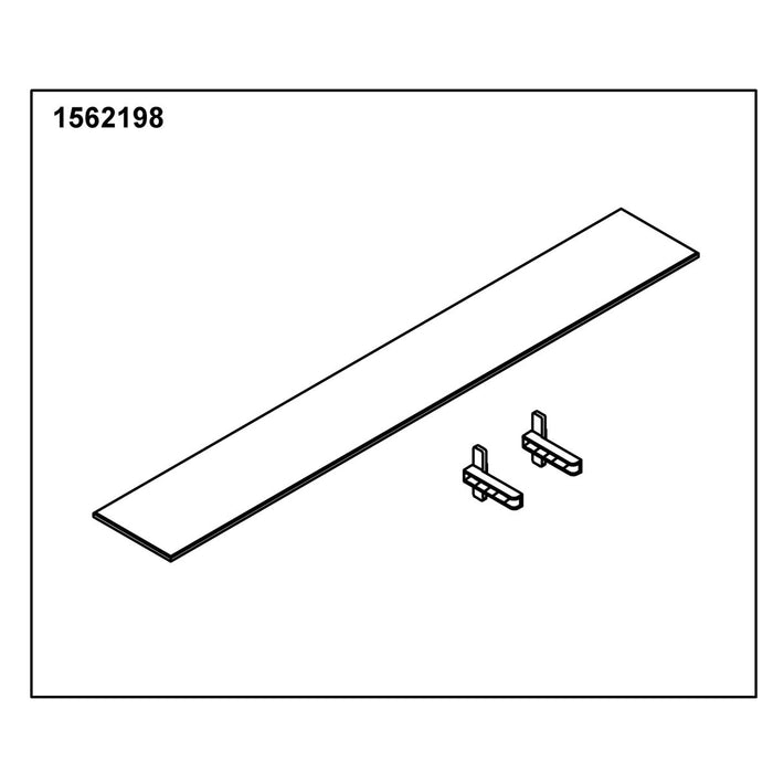 KOHLER K-1562198 Glass Shelf 25" Good (1 Shelf 2 Holders)