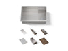 KOHLER K-37911-WAL Synthos 27-3/4" Undermount Single-bowl Workstation Kitchen Sink - angled product view