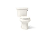 KOHLER K-3947-UR Wellworth Two-piece Round-front Toilet, 1.28 GPF - angled product view