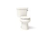 KOHLER K-3948-UR Wellworth Two-piece Elongated Toilet, 1.28 GPF - angled product view