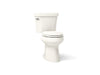 KOHLER K-3949-T Highline Two-piece Elongated Toilet, 1.28 GPF - angled product view