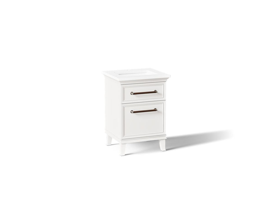 KOHLER K-CM29469-BD1 Artifacts 24" Bathroom Vanity Cabinet with Sink and Quartz Top - angled product view