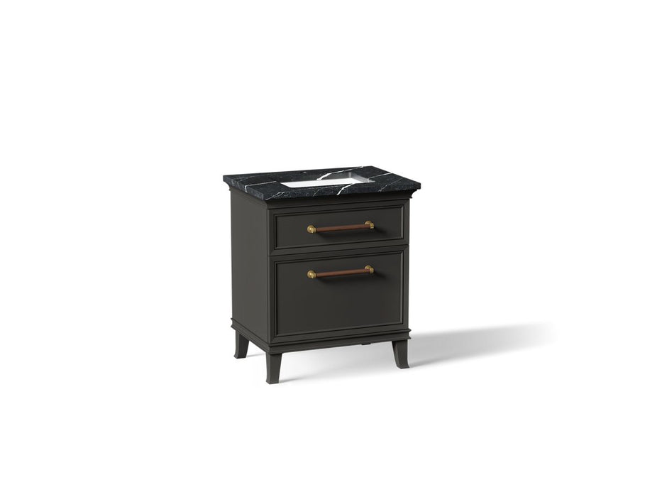 KOHLER K-CM29480-BD2 Artifacts 30" Bathroom Vanity Cabinet with Sink and Quartz Top - angled product view
