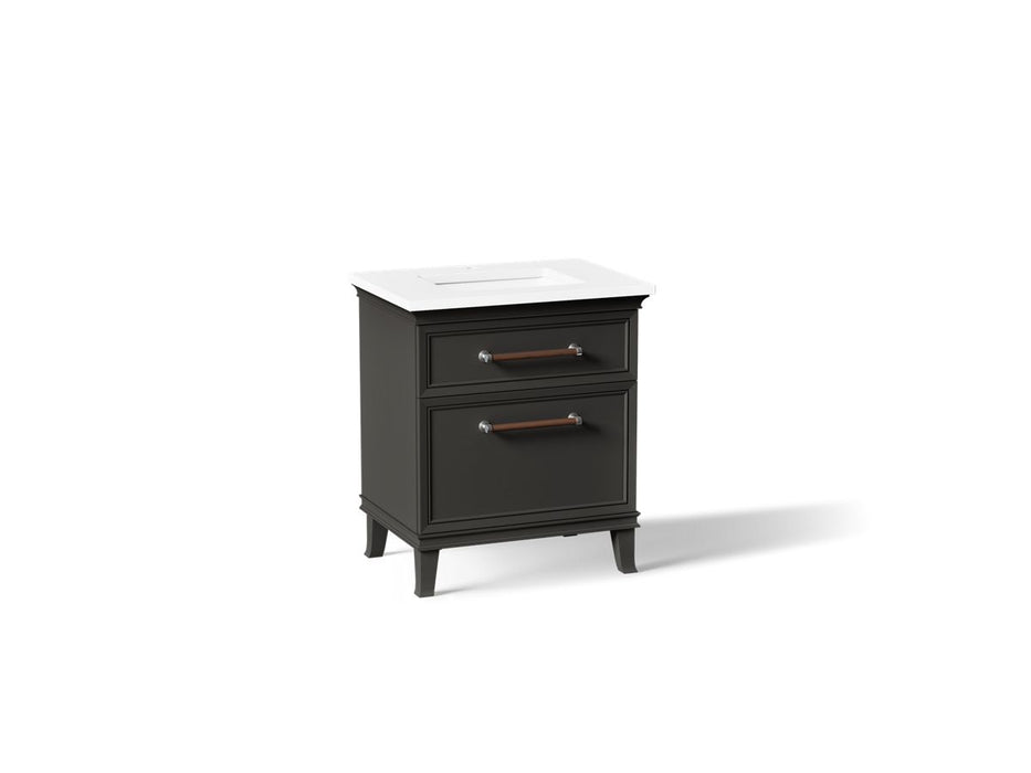 KOHLER K-CM29480-BD2 Artifacts 30" Bathroom Vanity Cabinet with Sink and Quartz Top - angled product view