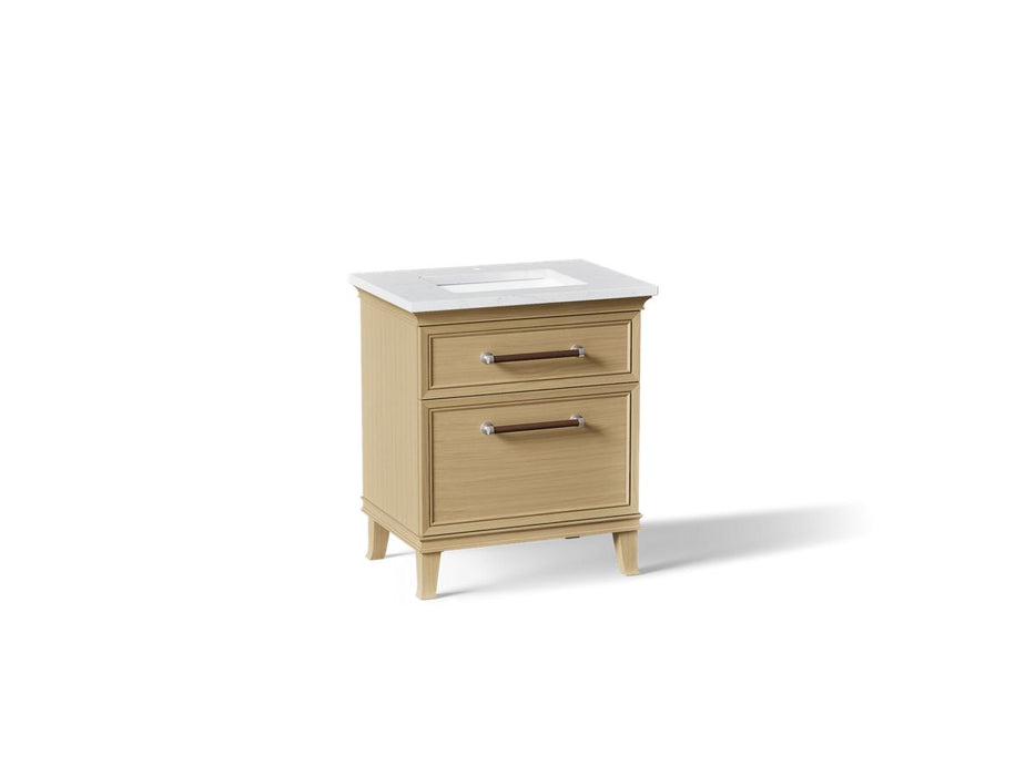 KOHLER K-CM29480-BD2 Artifacts 30" Bathroom Vanity Cabinet with Sink and Quartz Top - angled product view