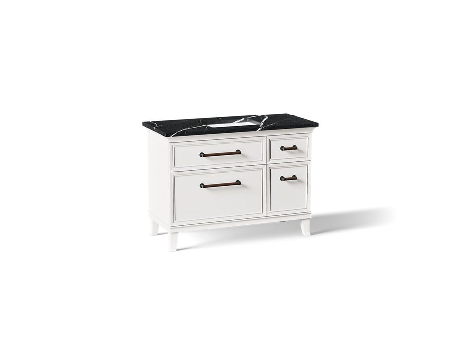 KOHLER K-CM29481-BD4 Artifacts 48" Bathroom Vanity Cabinet with Sink and Quartz Top - angled product view