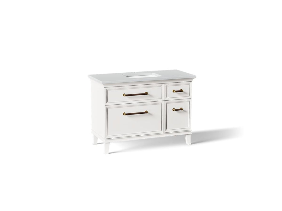 KOHLER K-CM29481-BD4 Artifacts 48" Bathroom Vanity Cabinet with Sink and Quartz Top - angled product view