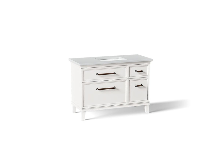 KOHLER K-CM29481-BD4 Artifacts 48" Bathroom Vanity Cabinet with Sink and Quartz Top - angled product view