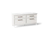 KOHLER K-CM29482-BD6 Artifacts 72" Bathroom Vanity Cabinet with Sinks and Quartz Top - angled product view