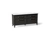 KOHLER K-CM29482-BD6 Artifacts 72" Bathroom Vanity Cabinet with Sinks and Quartz Top - angled product view
