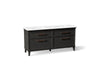 KOHLER K-CM29482-BD6 Artifacts 72" Bathroom Vanity Cabinet with Sinks and Quartz Top - angled product view