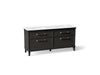 KOHLER K-CM29482-BD6 Artifacts 72" Bathroom Vanity Cabinet with Sinks and Quartz Top - angled product view