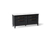KOHLER K-CM29482-BD6 Artifacts 72" Bathroom Vanity Cabinet with Sinks and Quartz Top - angled product view