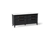 KOHLER K-CM29482-BD6 Artifacts 72" Bathroom Vanity Cabinet with Sinks and Quartz Top - angled product view