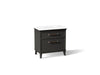 KOHLER K-CM33559-BD3 Artifacts 36" Bathroom Vanity Cabinet with Sink and Quartz Top - angled product view