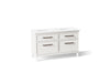 KOHLER K-CM33560-BD5 Artifacts 60" Bathroom Vanity Cabinet with Sinks and Quartz Top - angled product view