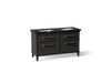 KOHLER K-CM33560-BD5 Artifacts 60" Bathroom Vanity Cabinet with Sinks and Quartz Top - angled product view
