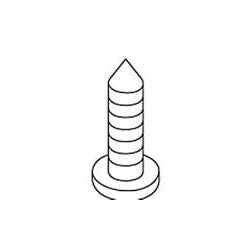 KOHLER K-1078905-C Screw, #10 Cr Pan Hd Wood