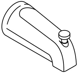 KOHLER K-85556-G Spout, Slip Diverter Bath