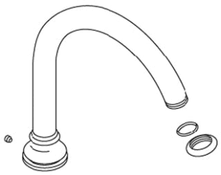 KOHLER K-1001976-CP Deck Spout Assy