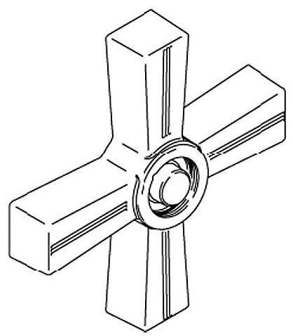 KOHLER K-1066101-A-SN Handle, Bath Cross, Pure