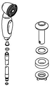 KOHLER K-1085211-CP Assembly-Side Spray