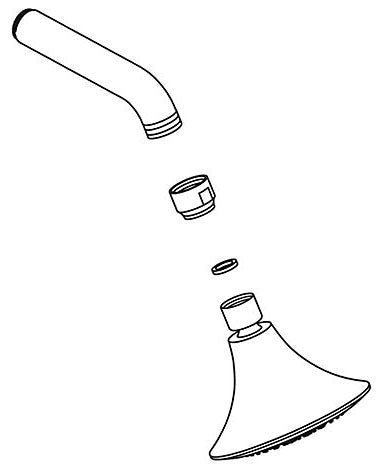 KOHLER K-1152954-CP Showerhead And Arm Kit, S.F.