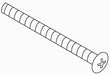 KOHLER K-58233 Screw, 8-32 X 3.00, Pan