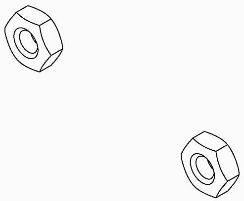 KOHLER K-76636 Nut, Hex, 6-32