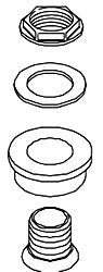 KOHLER K-18774 Urinal Spud Assy, 3/4