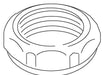 KOHLER K-21587 Nut,1-1/2 S.J,Brass,Plt.