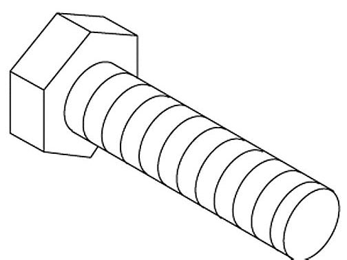 KOHLER K-35227 Screw,  .250-20 X 1.00, Hex