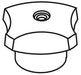 KOHLER K-41981-H-CP Handle, 4 Arm Hot