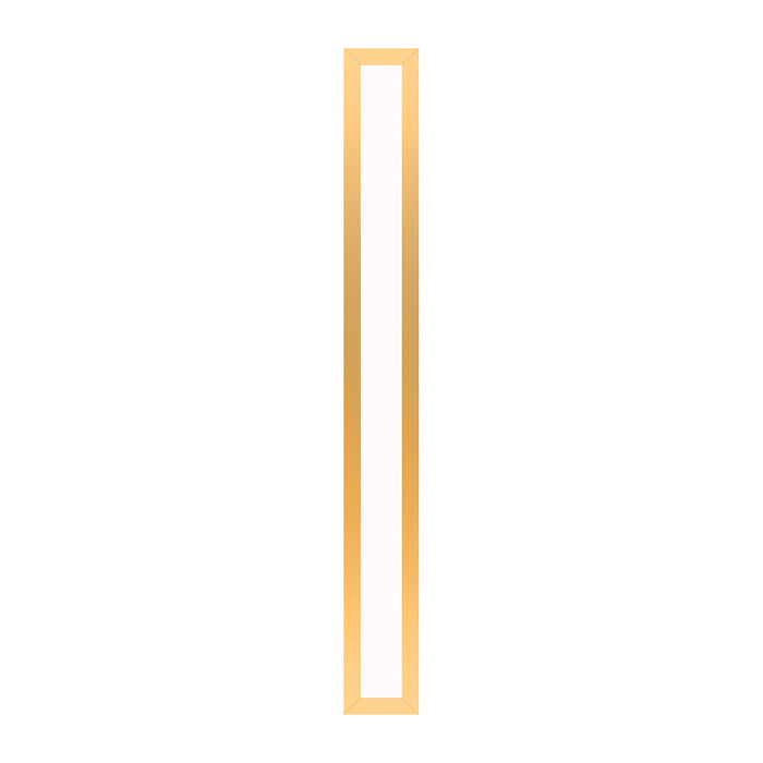 Profiles 3-1/2" x 30" x 4-5/8" framed lighting in matte gold with 4000 kelvin temperature (cool light)
