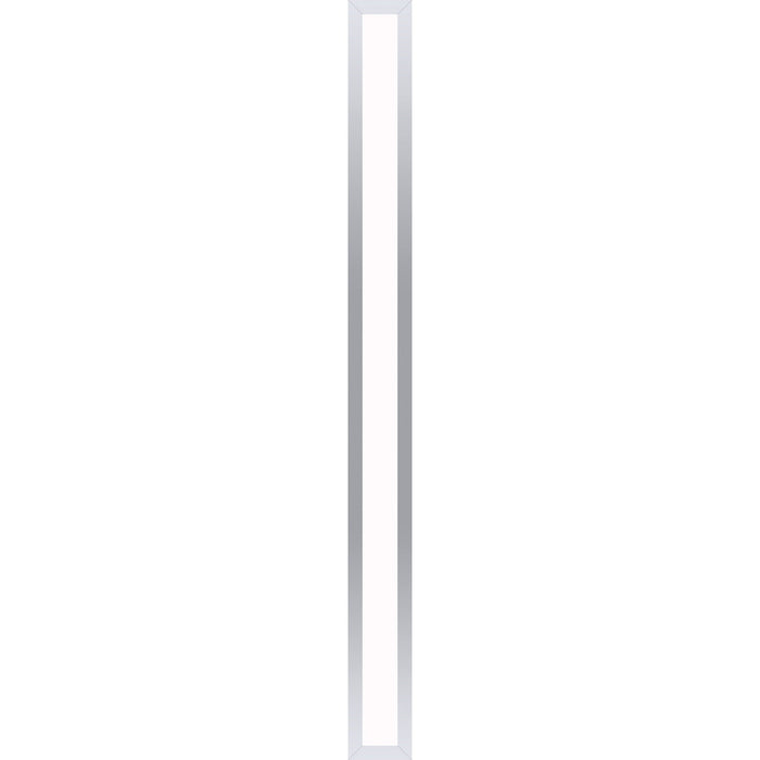Profiles 3-1/2" x 39-3/8" x 4-5/8" framed lighting in chrome with variable 2700K to 5600K temperature (warm to cool light)
