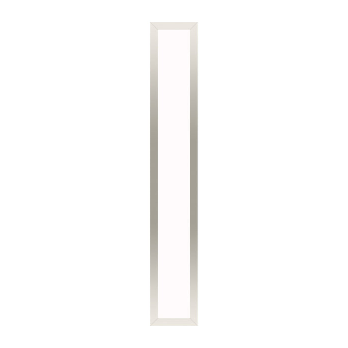 Profiles 5" x 30" x 4-5/8" framed lighting in polished nickel with variable 2700K to 5600K temperature (warm to cool light)