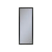 Profiles 11-1/4" x 30" x 4" framed cabinet in matte black with electrical outlet, USB charging ports, magnetic storage strip and right hinge