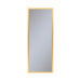 Profiles 15-1/4" x 39-3/8" x 4" framed cabinet in matte gold with electrical outlet, USB charging ports, magnetic storage strip and left hinge