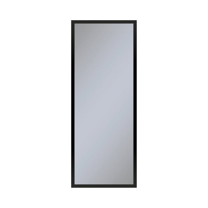 Profiles 15-1/4" x 39-3/8" x 6" framed cabinet in matte black with electrical outlet, USB charging ports, magnetic storage strip and left hinge