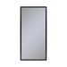 Profiles 19-1/4" x 39-3/8" x 4" framed cabinet in matte black with electrical outlet, USB charging ports, magnetic storage strip and left hinge