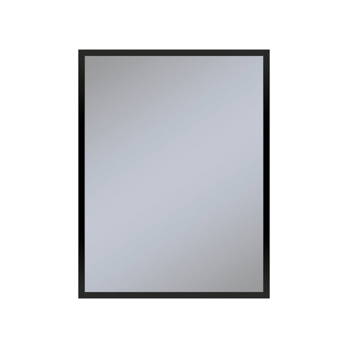 Profiles 23-1/4" x 30" x 6" framed cabinet in matte black with electrical outlet, USB charging ports, magnetic storage strip and left hinge